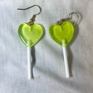 Heart-Shaped Lollipop Earrings